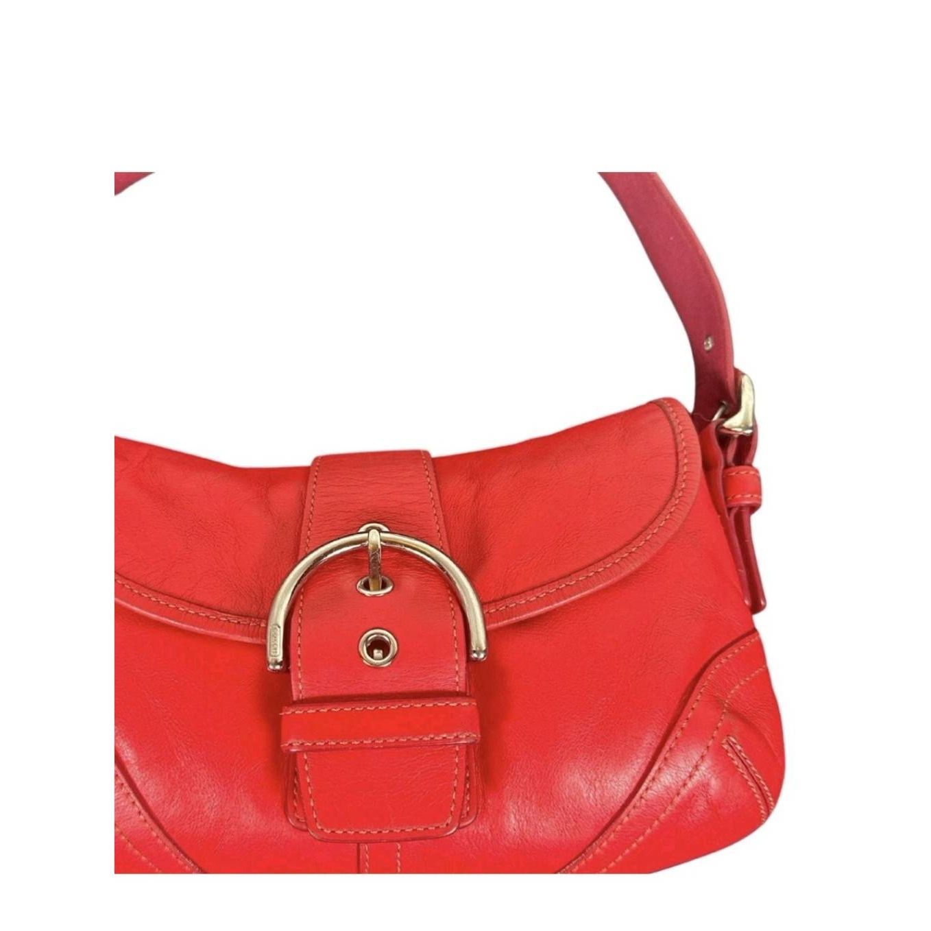 Coach Soho One Red Leather Original Charm 9247 Y2k